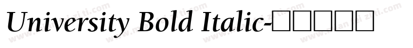 University Bold Italic字体转换